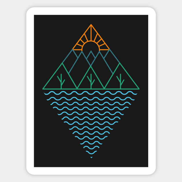 Minimalist Landscape Sticker by coffeeman